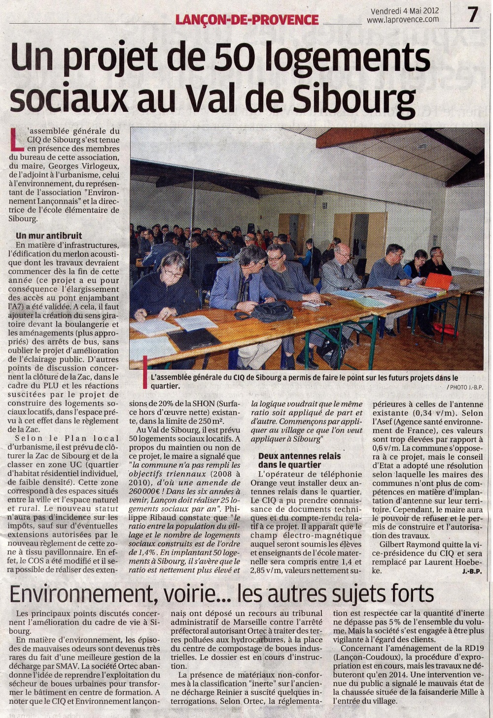 La Provence AG CIQ Sibourg 04 mai 2012